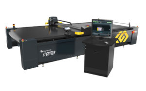 The Gerber Z1 cutter is a next-generation, computer-controlled automated cutting system, providing the optimal solution for single-ply cutting of a wide range of challenging composite materials, upholstery fabric and technical textiles. Photo: Gerber Technology.