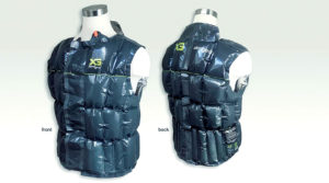 XeroVest’s mirrored and thermally reflective interior surface keeps body heat trapped next to the wearer, preventing as much as 80 to 90 percent of radiant heat loss. It also features radar-reflective film for greatly enhanced detectability at sea or in search-and-rescue operations. Photo: XeroGear.