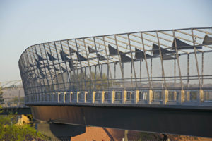 International Tension Structures began work on the bridge in 2008, providing design-assistance to the project team. The project came to fruition with the state of Arizona partnering with the city of Chandler and the federal government. Photos: International Tension Structures
