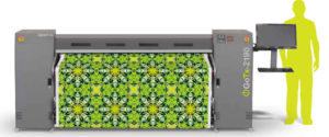 The GoTx® textile printer series from PigmentInc features a media feeding system with a patented process that delivers minimal fabric shift and feed accuracy across the roll without the need of sticky blanket systems. Photo: PigmentInc