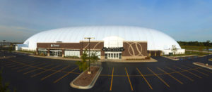 Bo Jackson’s Elite Sports Dome is one of the leading indoor sports training centers in the country. Located in a Chicago suburb, the facility’s dome is an 88,000-square-foot air-supported structure housing training space for athletes, with clearspans and 65-feet high ceilings. Farley Group designed the complex to be used by turf sport teams (baseball, softball, football, soccer and lacrosse) as well as individual athletes in any sport. Photo: The Farley Group