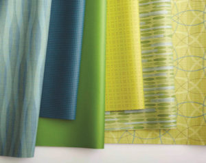 The Check-Up collection’s minimal set of colors for each pattern offers the flexibility to build several color and pattern combinations and allows the fabrics to be easily integrated into existing settings. Photo: Designtex