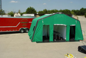 Designed for Parker County, Texas, this is a Model 400 Shelter customized with a three-lane Decon System. Photo: Zumro Inc.
