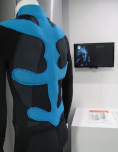 This Spine Smart Spinal Support System would be used to prevent injury caused by moving an injured skier. It was designed by Imperial College and Royal College of Art students Carla Curtis-Tansley, Iulia Ionescu, Andor Ivan and Ammo Liao and is being shown at the Smarter. Faster. Tougher. sportswear exhibition at the DX Museum, Toronto, Ont., Canada, until Oct. 12, 2015.