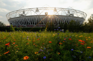 Cooley Group, Dow and other strategic partners worked together to produce the Enviroflex™ Stadium Wrap, a sustainable fabric used to wrap London’s iconic Olympic Stadium during the 2012 Olympics. Photo: Cooley Group
