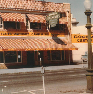 In the early 1950s, Bob Cole and Tom Goodwin bought what is now Goodwin-Cole Co. in Sacramento, Calif., and hand-painted the company name on their awning. Photo: Goodwin-Cole Co.
