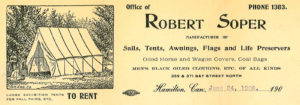 Robert Soper’s letterhead, circa 1908. Photos: Soper’s. 