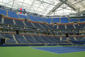 According to a USA Today article, every court at the Arthur Ashe Stadium is tested before, during and after the U.S. Open to assure that playability is consistent. Still, many players suggested that the temporary shade structure reduced the impact of the wayward winds on their performance.