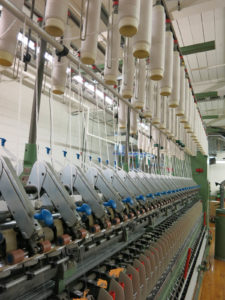 The CSM Ring Spinning Frame is capable of producing a wide range of yarn counts. It requires a minimum 5-pound sample.