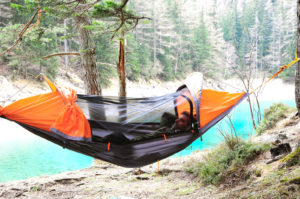 The flying tent comes in three colors  (orange, green and blue), can be ordered online and will ship to anywhere in the world—which is where you’ll find the Startraveller team, according to the  start-up’s website. “We are emotion  seekers. Due to our passion for nature we create smart outdoor gear to feel independent and free outdoors.” Photos: Startraveller Equipment GmbH.