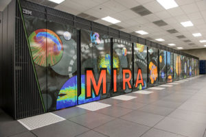 In addition to being one of the fastest supercomputers on the planet, MIRA is energy efficient, saving energy through innovative chip design and a unique water-cooling system—an important reason why a wrap had to grab attention without hampering functionality. Photo: Argonne National Laboratory, Argonne Leadership Computing Facility.
