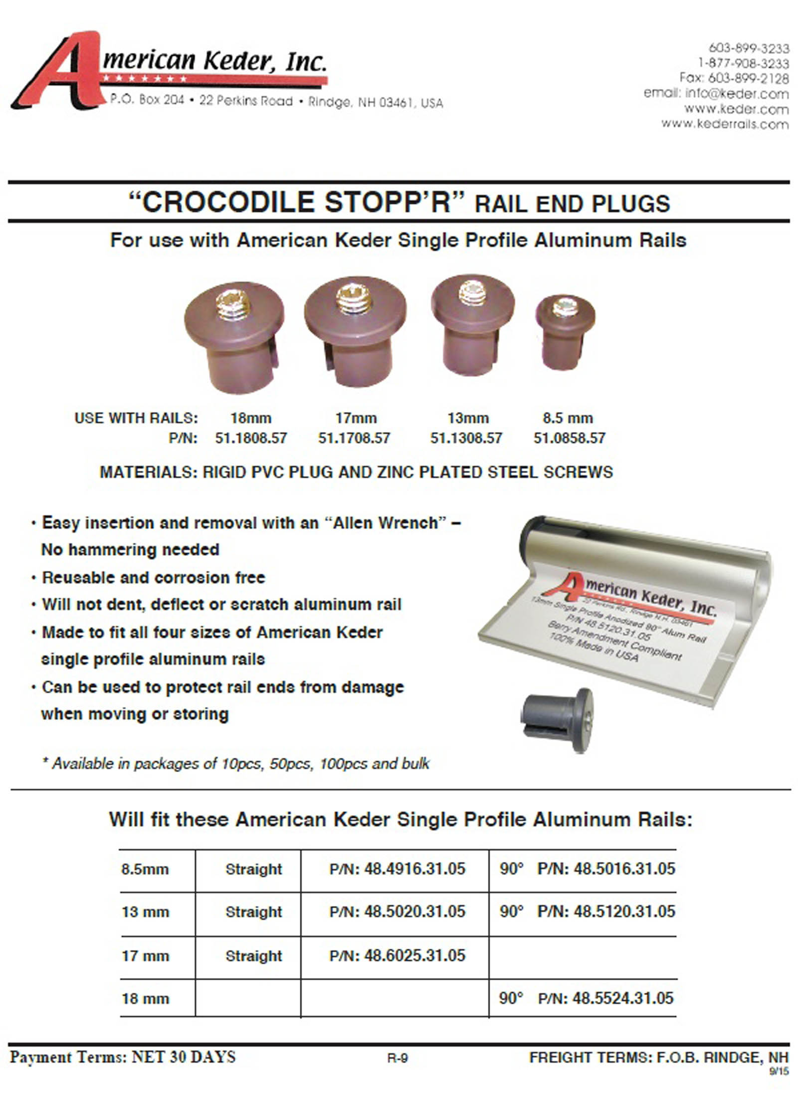Crocodile Stopp’r Rail End Plug Image