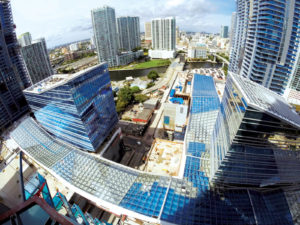 A work of art and technical precision, the Climate Ribbon™ employs passive energy features to naturally shade and cool the Brickell City Centre pedestrian mall. Photos: ©Jimmy Baikovicius, Philip Pessar, formTL.