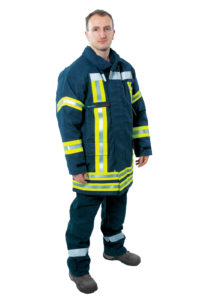 Norafin’s Komanda is a durable alternative to traditional textiles and protects against heat and flame, as well as arc flash, making it a solution for apparel markets including firefighting, industrial work wear, motorsports and military uniforms. Proven launderable through 100 industrial wash cycles, it’s manufactured using inherently flame-resistant fibers and can be custom engineered to meet specific applications. Photo: Norafin Industries GmbH. 