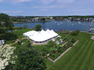 Stamford Tent & Event Services, Stamford, Conn., installed this Spinnaker Sail Cloth tent in Greenwich, Conn. Photo: Stamford Tent & Event Services.