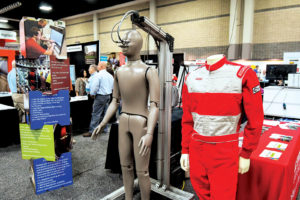 North Carolina State’s thermal control testing manikin provided on-site demonstrations at the testing center on the IFAI Expo show floor. Photo © Mark Skalny Photography 