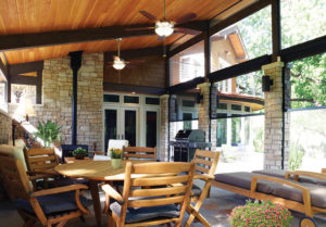 Oasis® 2900 Retractable Insect Screen Driven by Lutron provides the ultimate in insect protection and patio shade with the convenience and capabilities of Lutron controls.