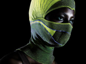 Winner of the Outdoor Industry Award in Gold 2016, the electric balaclava is just the beginning of what can be achieved through the development of smart textiles, according to researchers at Nottingham Trent University. Photo: Stoll GmbH.