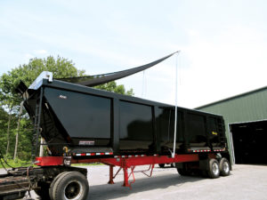 Granite State Cover Inc. offers Easy Cover Systems in both hydraulic arms as well as spring loaded arm systems. Photo: Granite State Cover Inc. as well as spring loaded arm systems. Photo: Granite State Cover Inc. 