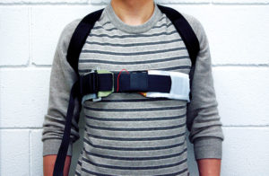 The goal is to design a comfortable, functional wearable device that harvests energy from breathing by allowing the chest to expand and contract without constricting it. Photo: Tahzib Safwat. 