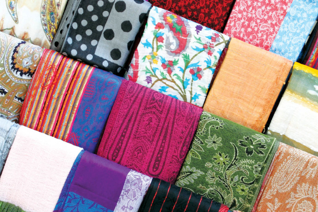 Variety of textiles
