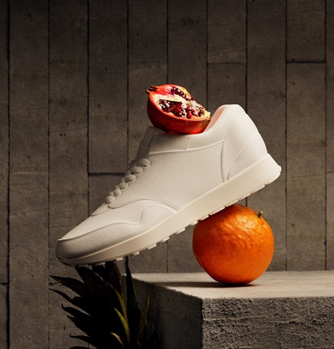 Shoe made of fruit based celium