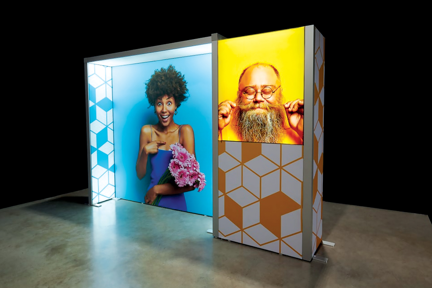 Fabric + tech: Trade show displays draw in customers - Specialty ...