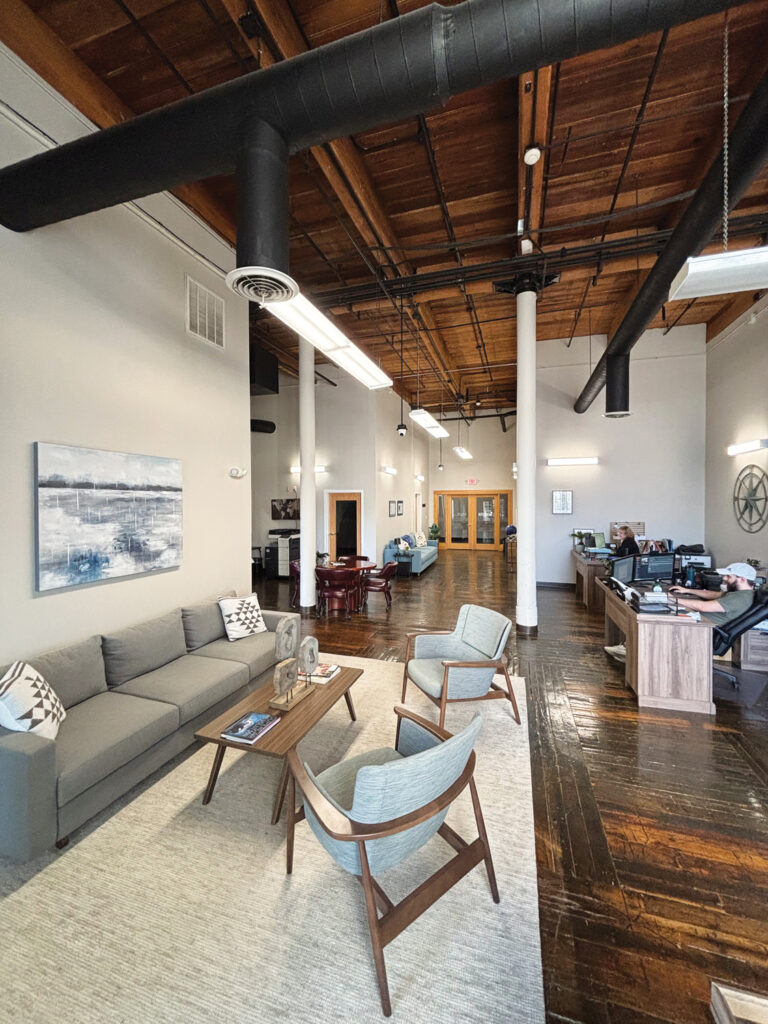 The main lobby of the new Eastex Products LLC facility.