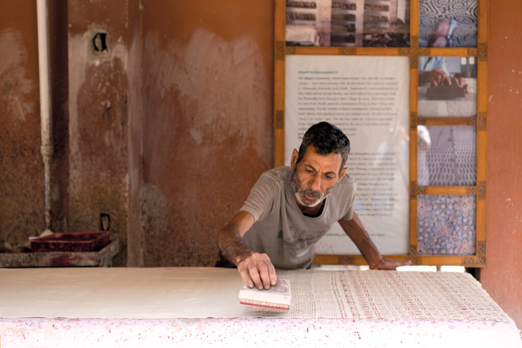 Mansukh Pitambar Khatri, who makes artwork for Morii Design.