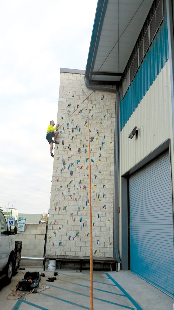 Tropical J's features a climbing wall outside its office to keep employees nimble.