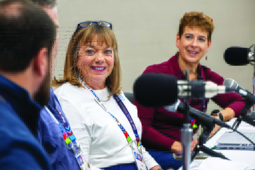 Experts Julie Tinsman and Charlene Clark recorded an episode of the ATA podcast "Talking Textiles" at Advanced Textiles Expo about the seasonality of the marine canvas business. 