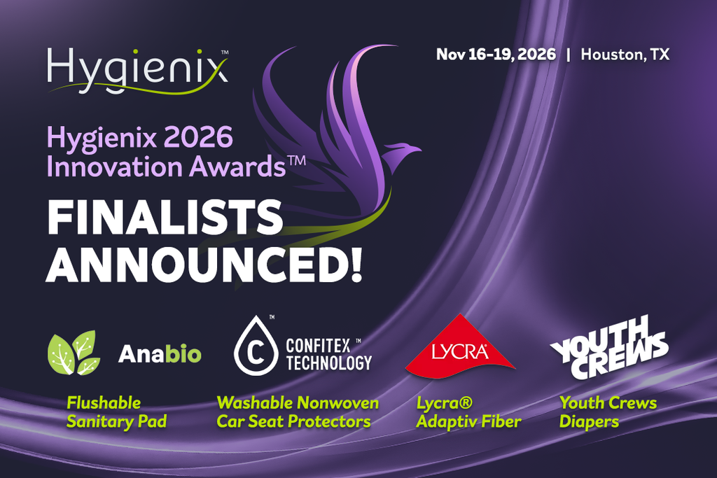 A purple and black graphic with a bird logo, featuring the text "Finalists Announced!" and logos for Anabio, Confitex Technology, Lycra, and Youth Crews.